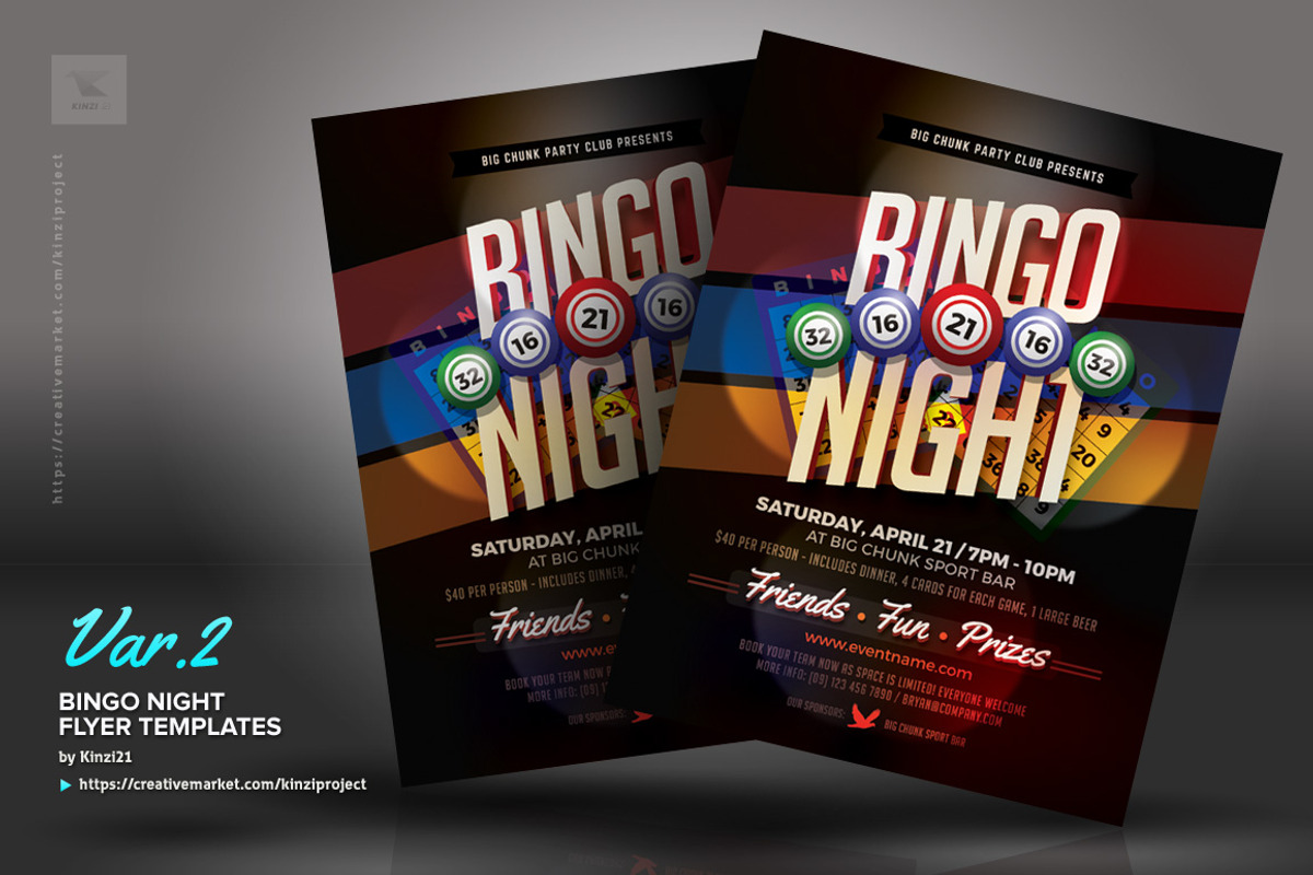 Bingo Night Flyer Templates, a Flyer Template by kinzi21 (Photo 3 of 4)