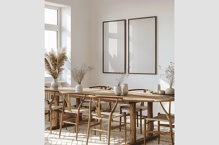 Frame Mockup in a Dining Room, an Architecture Photo by GFXCity