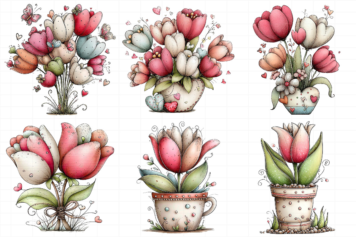 Whimsical Spring Umbrella Clipart, an Illustration by Daily.Designs (Photo 5 of 8)