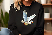 Stork Baby Delivery Clipart, an Illustration by DreamCafeArt (Thumbnail 6 of 7)
