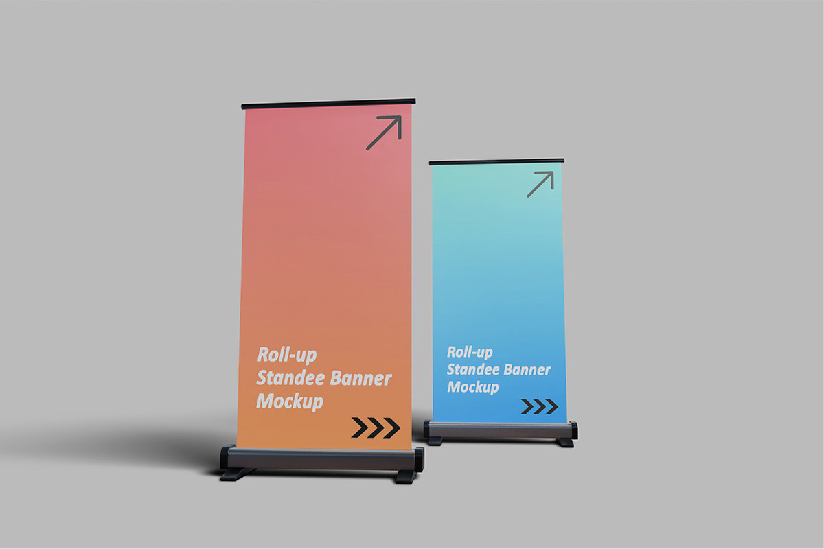 Roll Up Standee Banner Mockup, an Advertising Mockup by Farabion Studio (Photo 2 of 2)