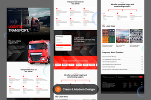 Logistic Industrial Landing Page