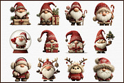 Watercolor Winter Christmas Gnome Cl, an Illustration by Sublimation Artist (Thumbnail 3 of 6)