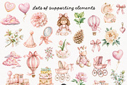 Pink Woodland Clipart Bundle, an Animal Illustration by PaintPixelCo (Thumbnail 5 of 18)