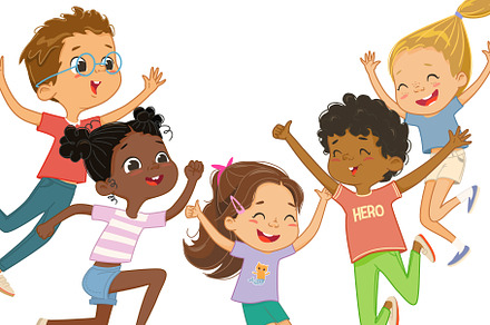 Happy school children, an Education Illustration by FoxyImage