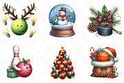 Christmas Sport Balls Sublimation PN, an Illustration by DreamPrint404 (Thumbnail 3 of 5)