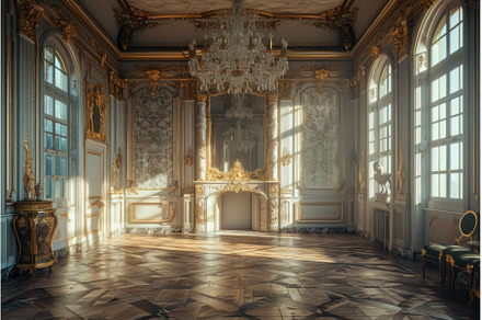 Baroque interior. Generate Ai, an Architecture Photo by Ylivdesign