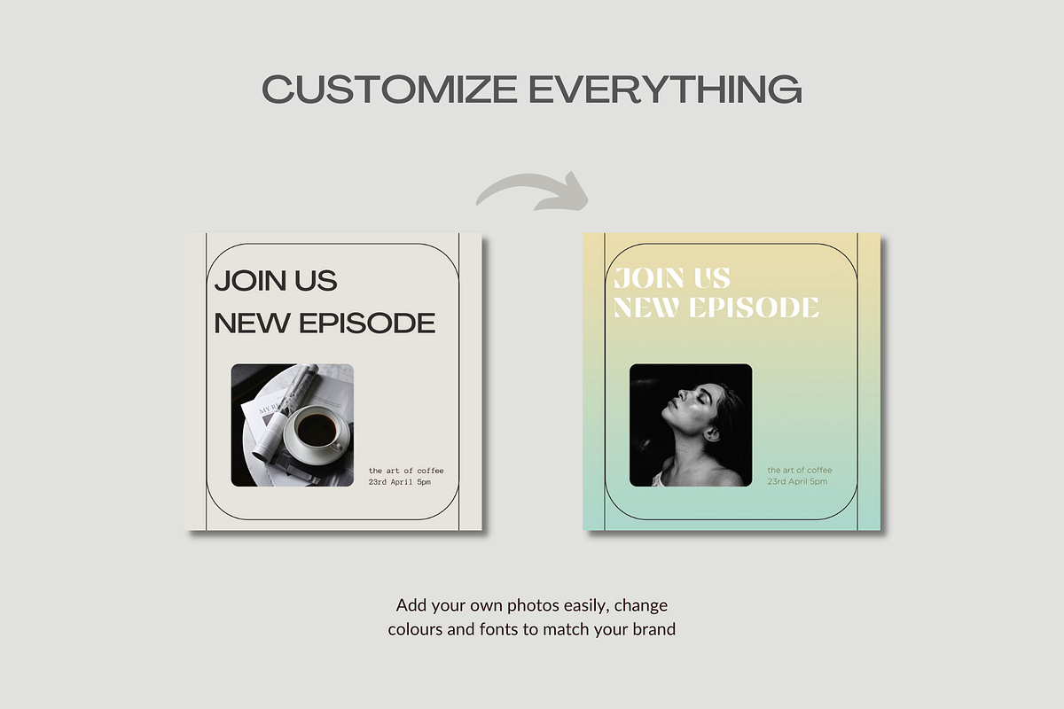 NOUVEAU Instagram Templates Canva, a Social Media Template by Studio Suvelle (Photo 5 of 7)