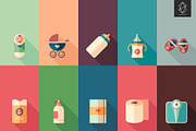 Colorful flat square icon set, an Icon by Yury Velikanov (Thumbnail 3 of 5)
