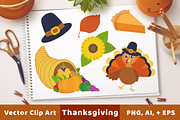Thanksgiving Clipart, Turkey Clipart, an Illustration by The Digital Download Shop (Thumbnail 1 of 3)