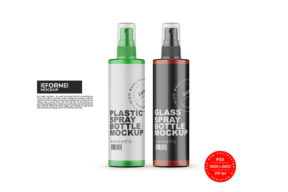 Clear Spray Bottle Mockup, a Product Mockup by Reformer Mockup (Photo 3 of 6)