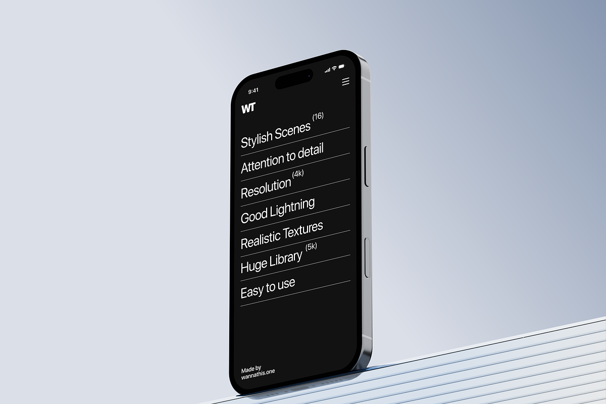 iPhone 16 Pro mockups, an iPhone Mockup by Wannathis.one (Photo 8 of 10)