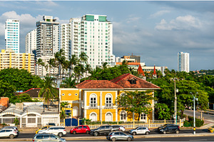 Historic house and skyline in, an Architecture Photo by Leonid Andronov