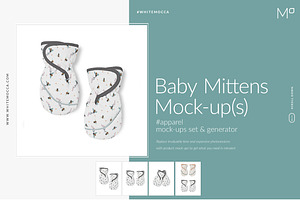 Baby Mittens Mock-ups Set