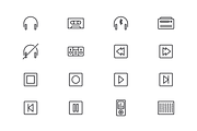 Music and Instruments Icons, an Outline Icon by Middltone (Thumbnail 4 of 5)