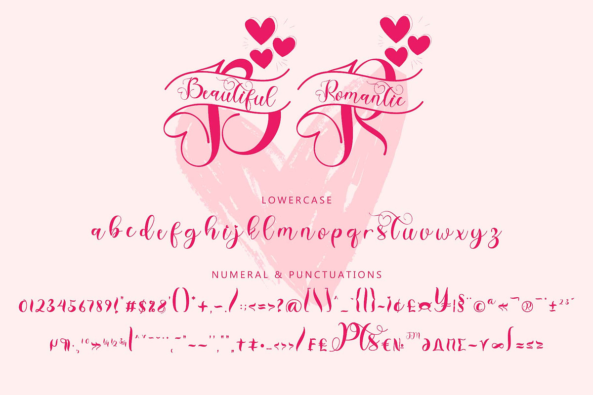 Beautiful Romantic Monogram, a Handwritten Font by Yoga Letter (Photo 6 of 7)