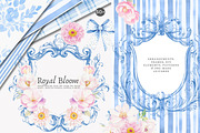 royal bloom watercolor floral set, a Decorative Illustration by Patishop Art (Thumbnail 1 of 10)