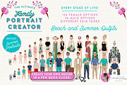Portrait Creator Family Summer Beach, a Person Illustration by Lauren Lesley Studio (Thumbnail 11 of 15)