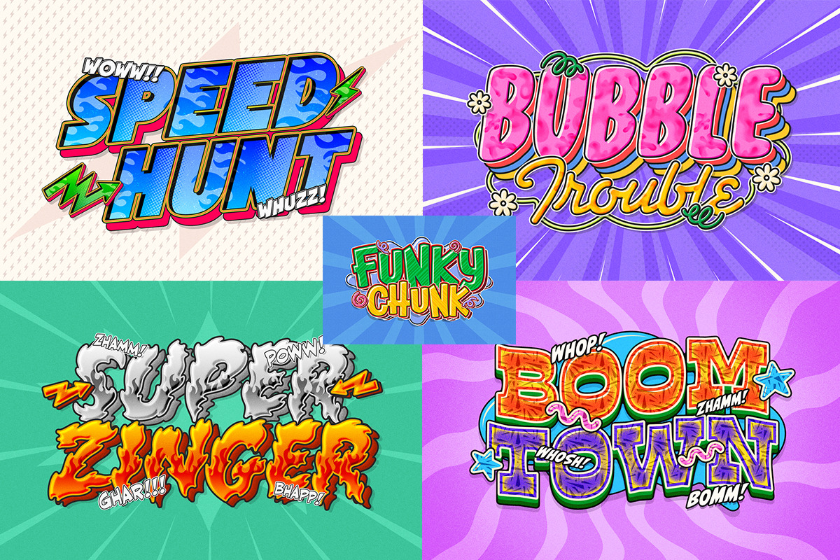 Comic Pop Text Effect, a Layer Style Add-On by Matsero (Photo 3 of 4)