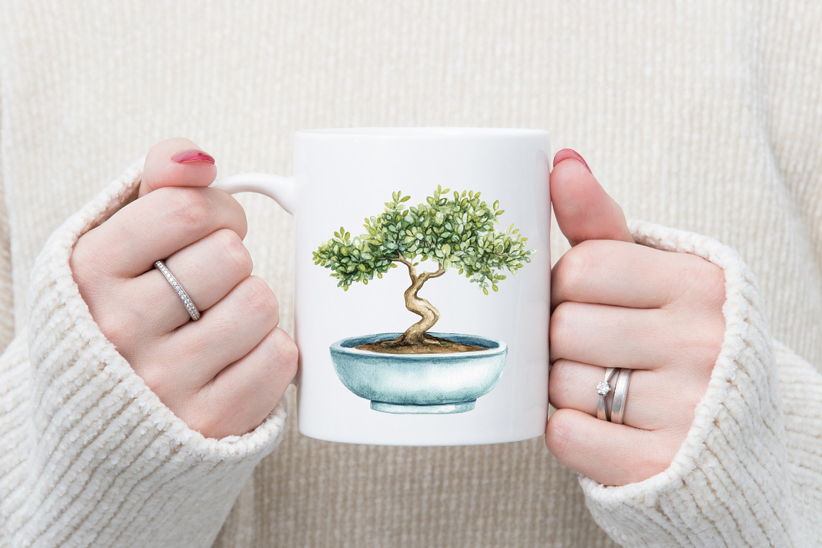 Watercolor Kawaii House Plant Clipar, an Illustration by designcity5 (Photo 5 of 5)