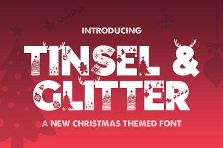 Tinsel & Glitter Silhouette Font, a Font by Salt & Pepper Designs
