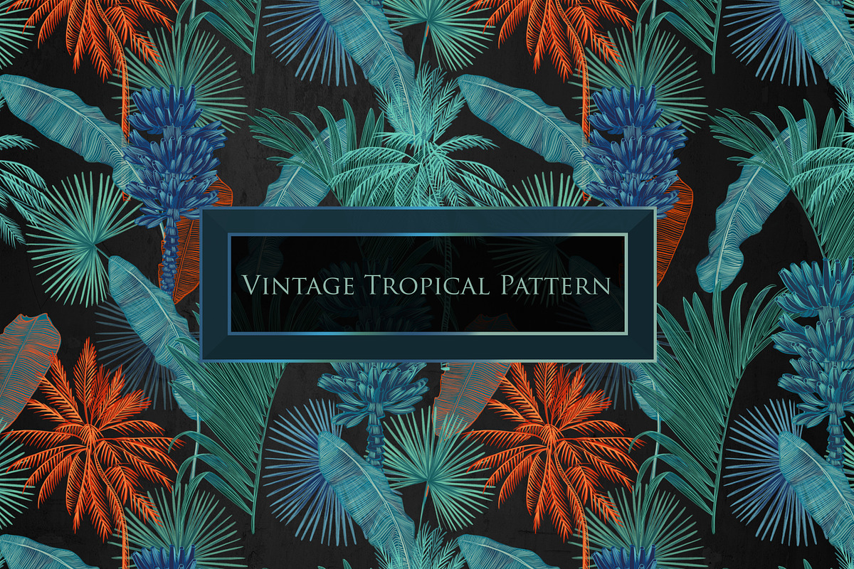 Tropical vintage pattern, a Pattern Graphic by ANAKOTO (Photo 8 of 24)