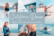 CALIFORNIA DREAMS LIGHTROOM PRESETS, an Action Add-On by Nes Design Co (Thumbnail 1 of 10)