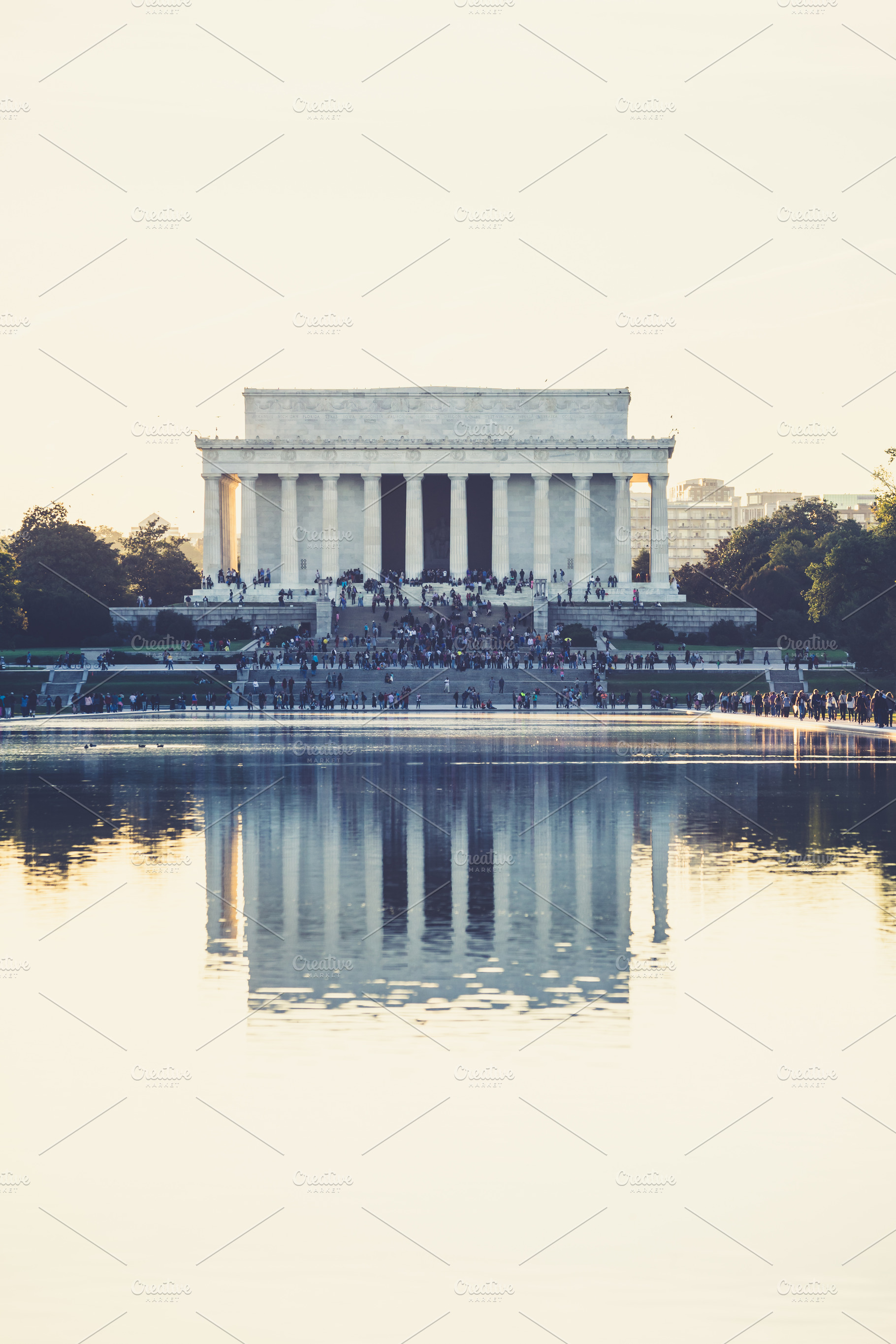 Usa featuring pond, monument, and editorial, an Architecture Photo by Pabkov