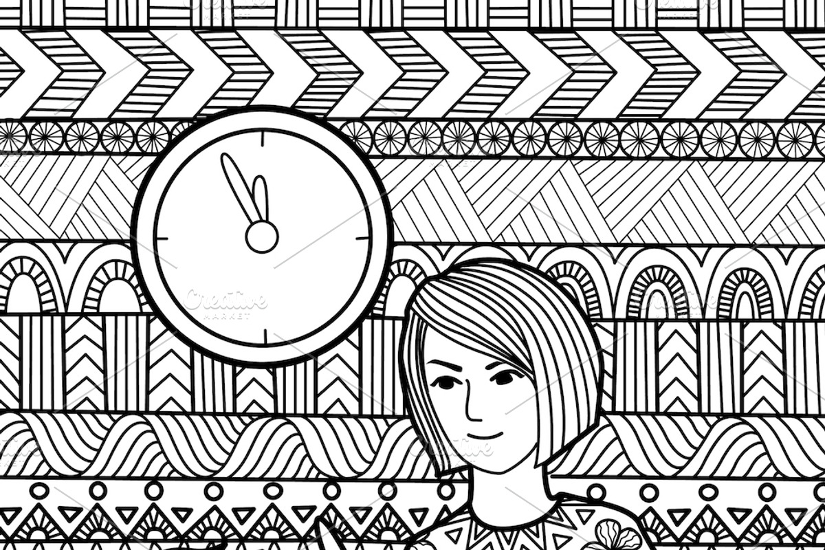 11 Mother's day coloring book page, an Illustration by Somjai King (Photo 4 of 13)