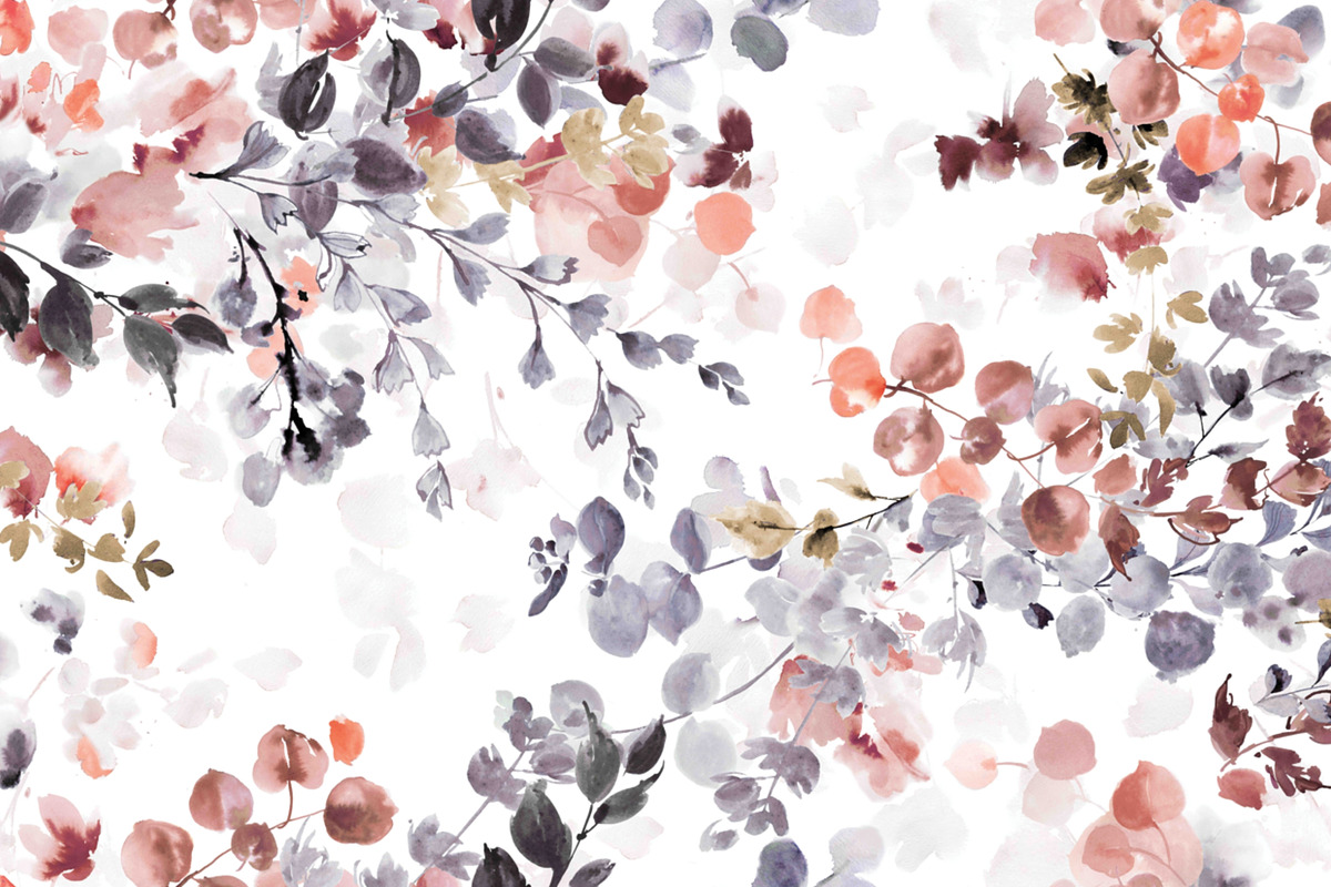 Winter Watercolor Floral pattern., a Decorative Illustration by pixel stock ( pattern ) (Photo 5 of 5)