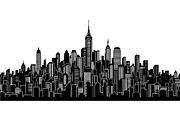 City Skyline Silhouette Bundle, an Object Graphic by Creativeshirt (Thumbnail 6 of 20)