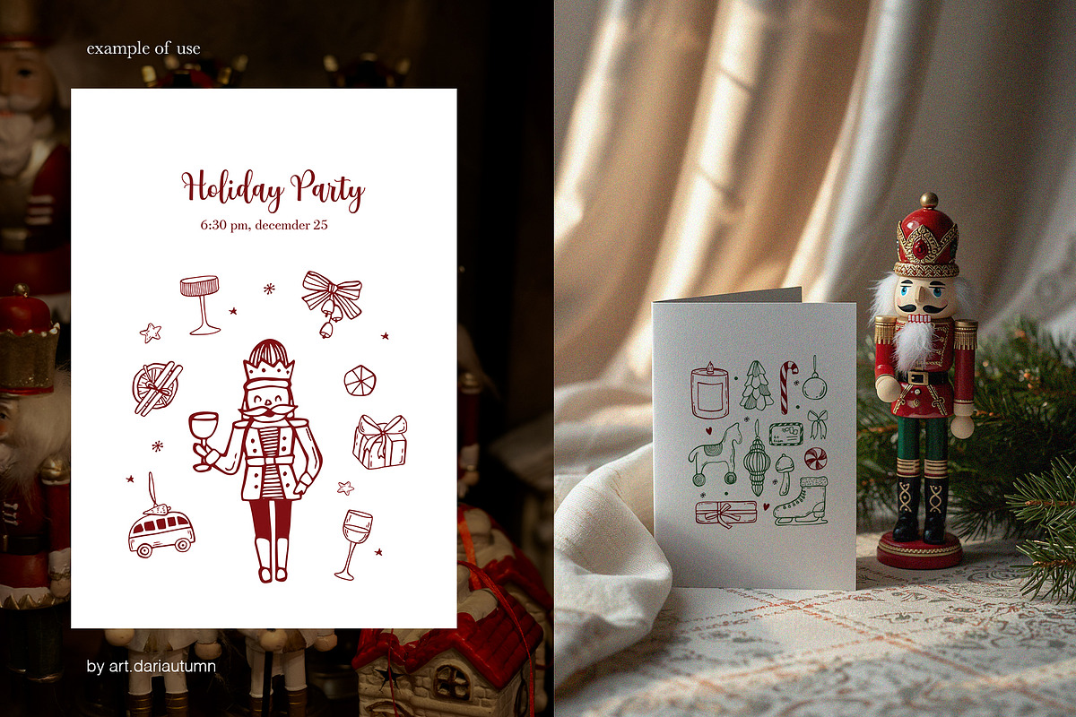 Whimsical Christmas Illustration Set, a Seasonal Illustration by Art Dari Autumn (Photo 3 of 16)