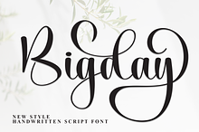 Bigday | Script Font