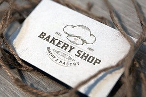 Bakery Shop Vintage Logo Template