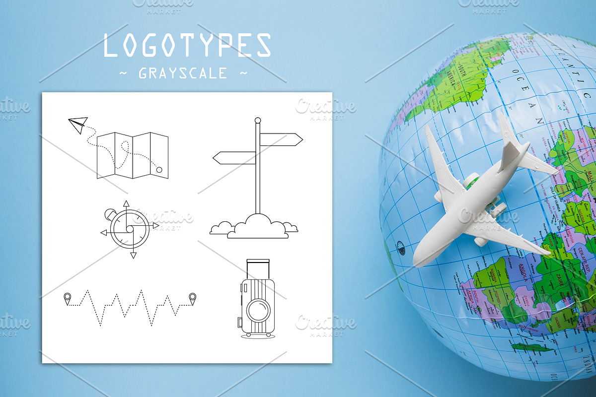 Take-Off. 5 Iconic Travel Logos, a Branding & Logo Template by Cyrah's Collection (Photo 4 of 13)