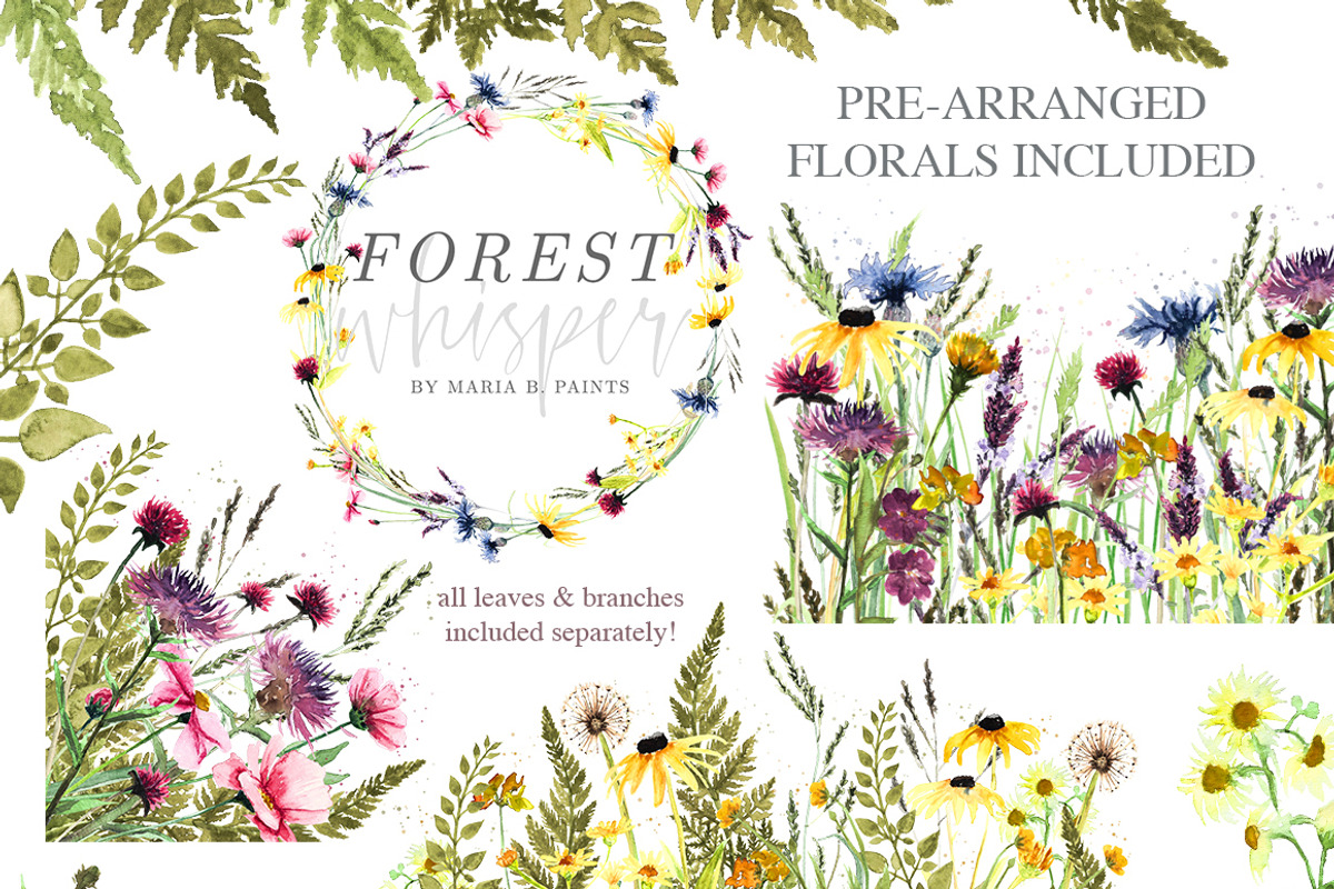 Woodland Watercolor Clipart, an Animal Illustration by Maria B. Paints (Photo 3 of 4)