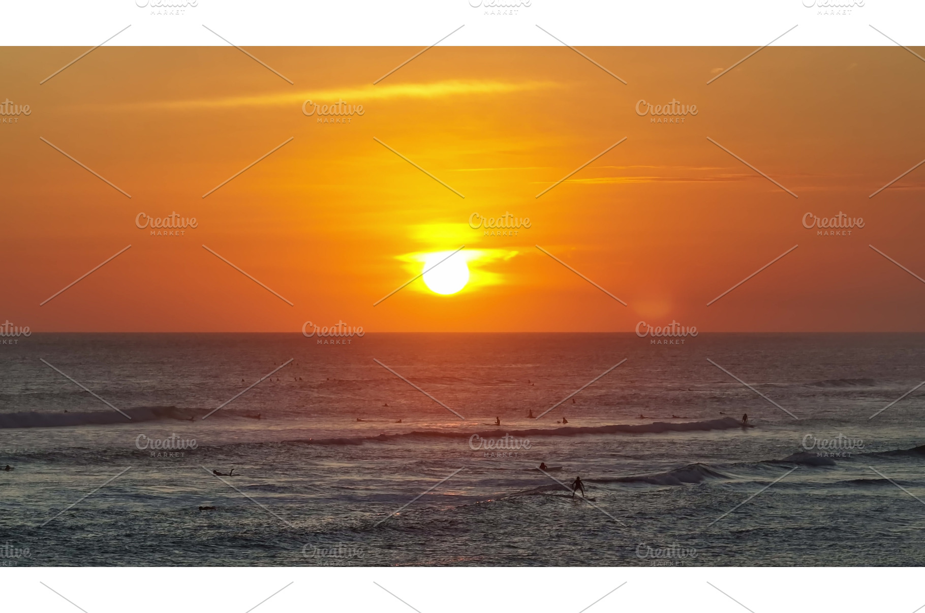 People surfing ocean waves during, a Sports & Recreation Photo by Goinyk