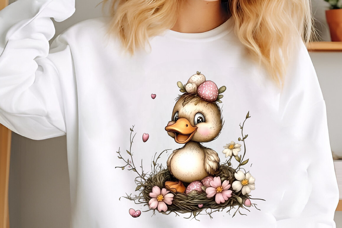 Whimsical Easter Duck Clipart, an Illustration by designcity5 (Photo 3 of 5)
