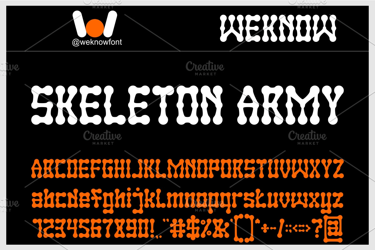 Skeleton Army font, a Blackletter Font by weknow (Photo 1 of 8)