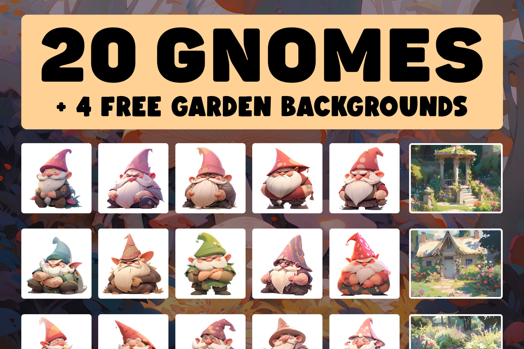 Gnome Clipart Pack 1