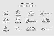 Streamline Mountain Logos, a Branding & Logo Template by LovePowerDesigns (Thumbnail 1 of 5)