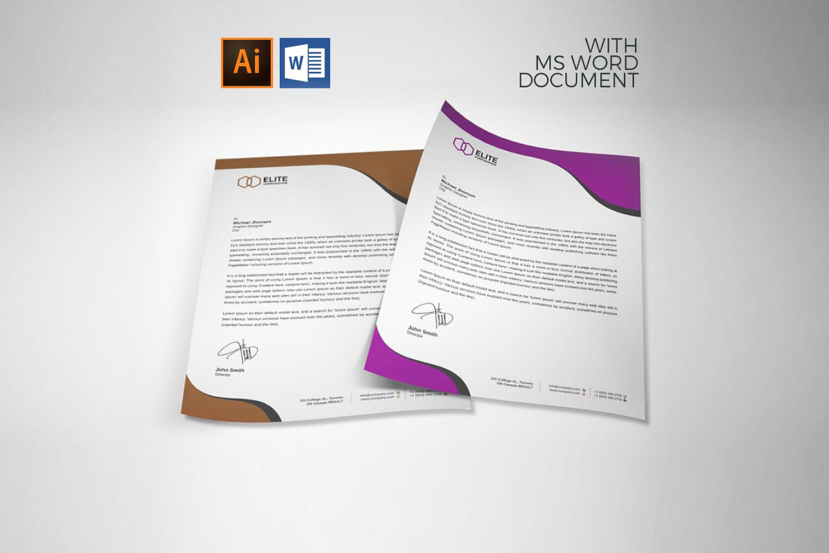 Letterhead MS Word, a Stationery Template by Design'sTRIBE (Photo 2 of 3)