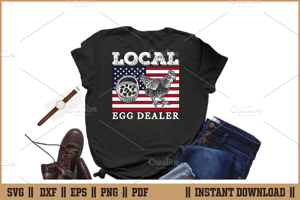 Local Egg Dealer Chicken Farmer SVG, an Illustration by Handy Arts Studio (Photo 2 of 3)
