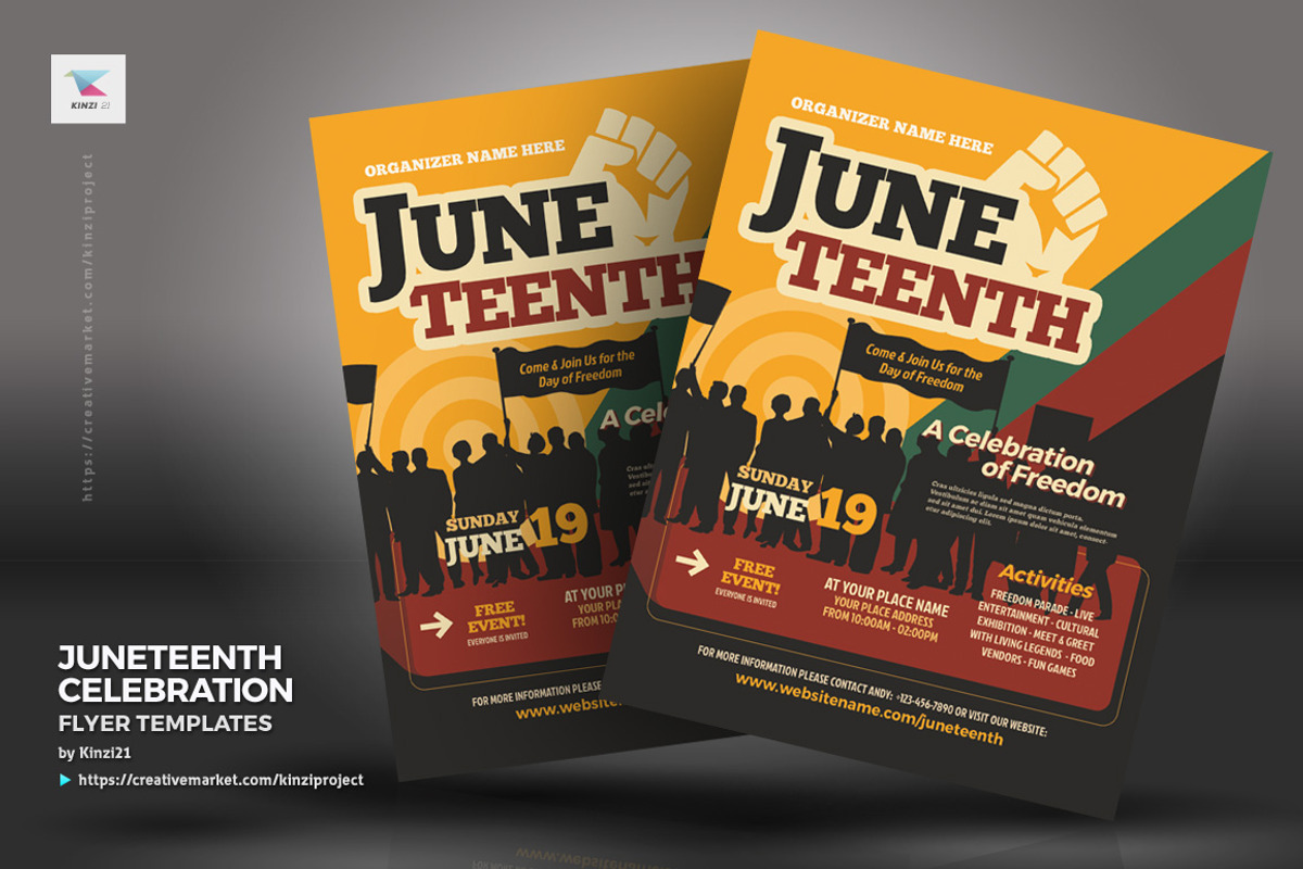 Juneteenth Celebration Flyers, a Flyer Template by kinzi21 (Photo 3 of 4)