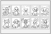Baby Animals Coloring Book for Kids, an Animal Illustration by Lamia Emad (Thumbnail 2 of 5)
