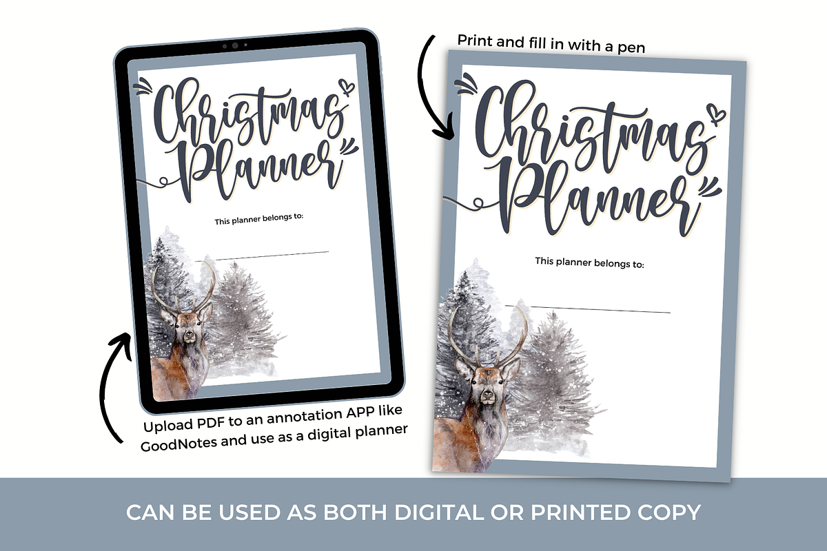 Christmas Planner - Printable, a Stationery Template by Jennifer Magri Templates (Photo 2 of 8)
