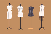 Mannequins, tailor's dummies set, an Object Illustration by Good Studio (Thumbnail 4 of 7)