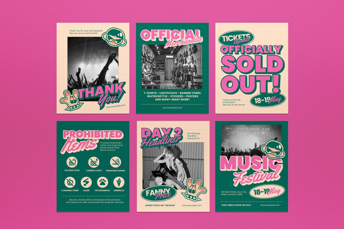 Music Event Instagram, a Social Media Template by graphicook (Photo 2 of 3)