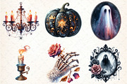 Antique Gothic Halloween Set PNG Cl, an Illustration by DreamCafeArt (Thumbnail 2 of 5)