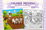 Village Day Story Coloring Book, a Person Illustration by HueNestify (Thumbnail 2 of 5)